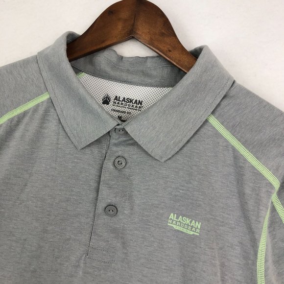 Alaskan Hardgear Duluth Trading Co Men's Size Medium Grey Standard Polo Shirt - Picture 2 of 9